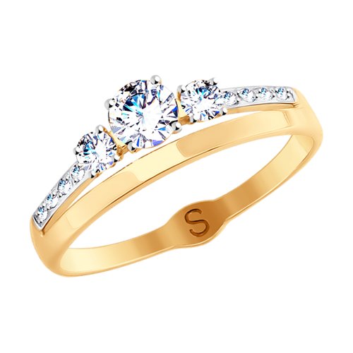 Кольцо SOKOLOV - Золото 375, Фианит (арт. 017891-4)