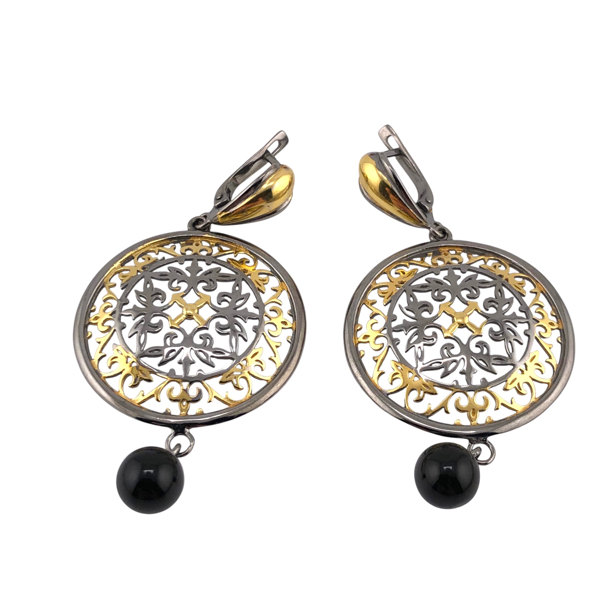 Серьги Янтарная волна - Серебро 925, Янтарь (арт. 821997Ач)