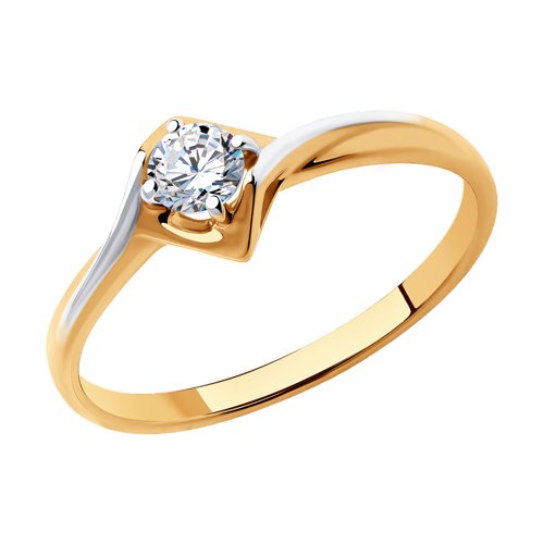 Кольцо SOKOLOV - Золото 375, Фианит (арт. 018363-4)