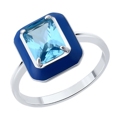 Кольцо SOKOLOV - Серебро 925, Фианит, Эмаль (арт. 94014599)