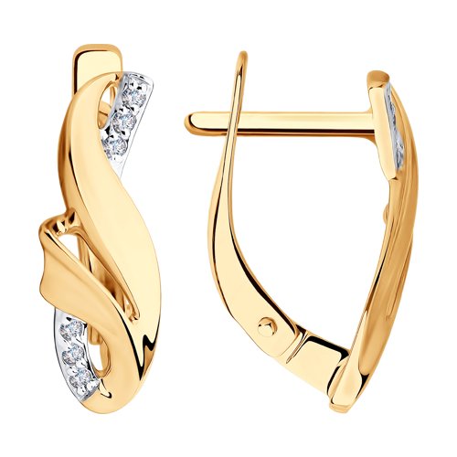 Серьги SOKOLOV - Золото 585, Фианит (арт. 028219)