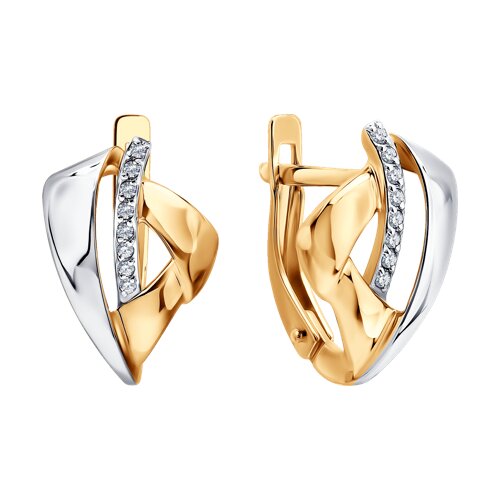 Серьги SOKOLOV - Золото 585, Фианит (арт. 0201061)