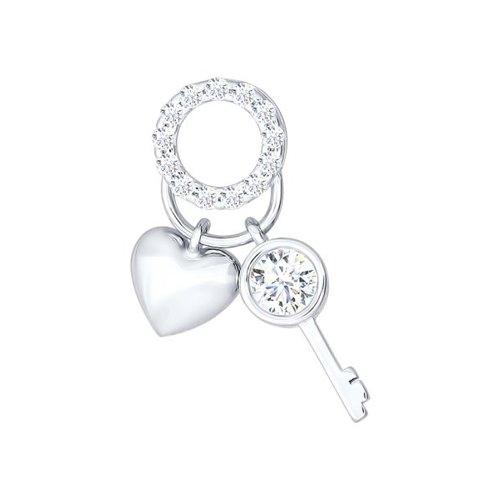 Подвеска SOKOLOV - Серебро 925, Фианит (арт. 94031180)