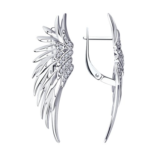 Серьги SOKOLOV - Серебро 925, Фианит (арт. 94025037)