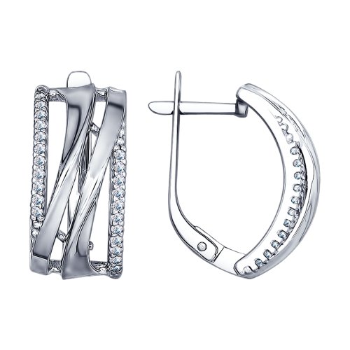 Серьги SOKOLOV - Серебро 925, Фианит (арт. 94022467)