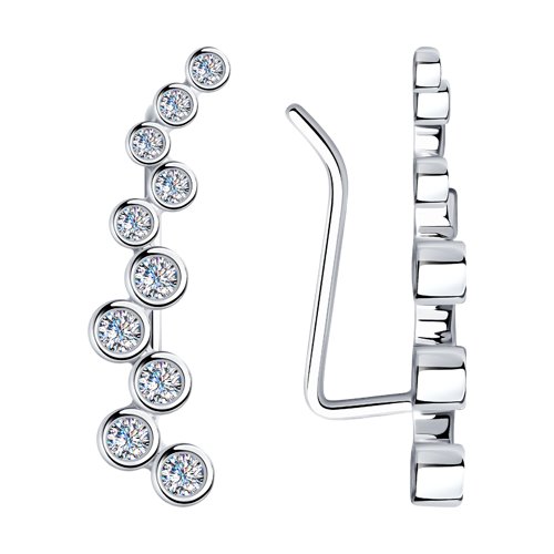 Серьги SOKOLOV - Серебро 925, Фианит (арт. 94024256)