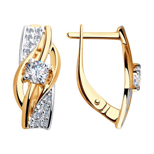 Серьги SOKOLOV - Золото 585, Фианит (арт. 028158)