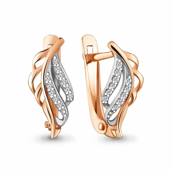 Серьги Аквамарин - Золото 375, Фианит (арт. 45914А.8)