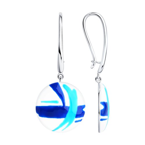 Серьги Diamant - Серебро 925, Эмаль (арт. 94-121-01047-1)