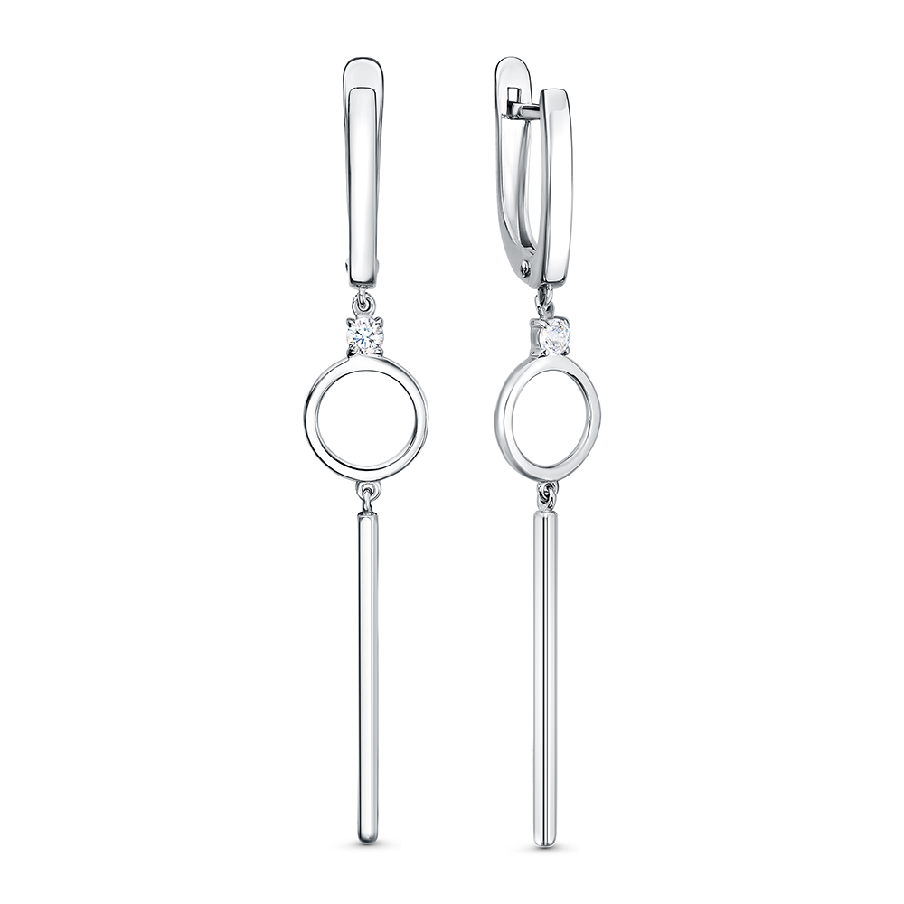 Серьги Иллада - Серебро 925, Фианит (арт. с122301)