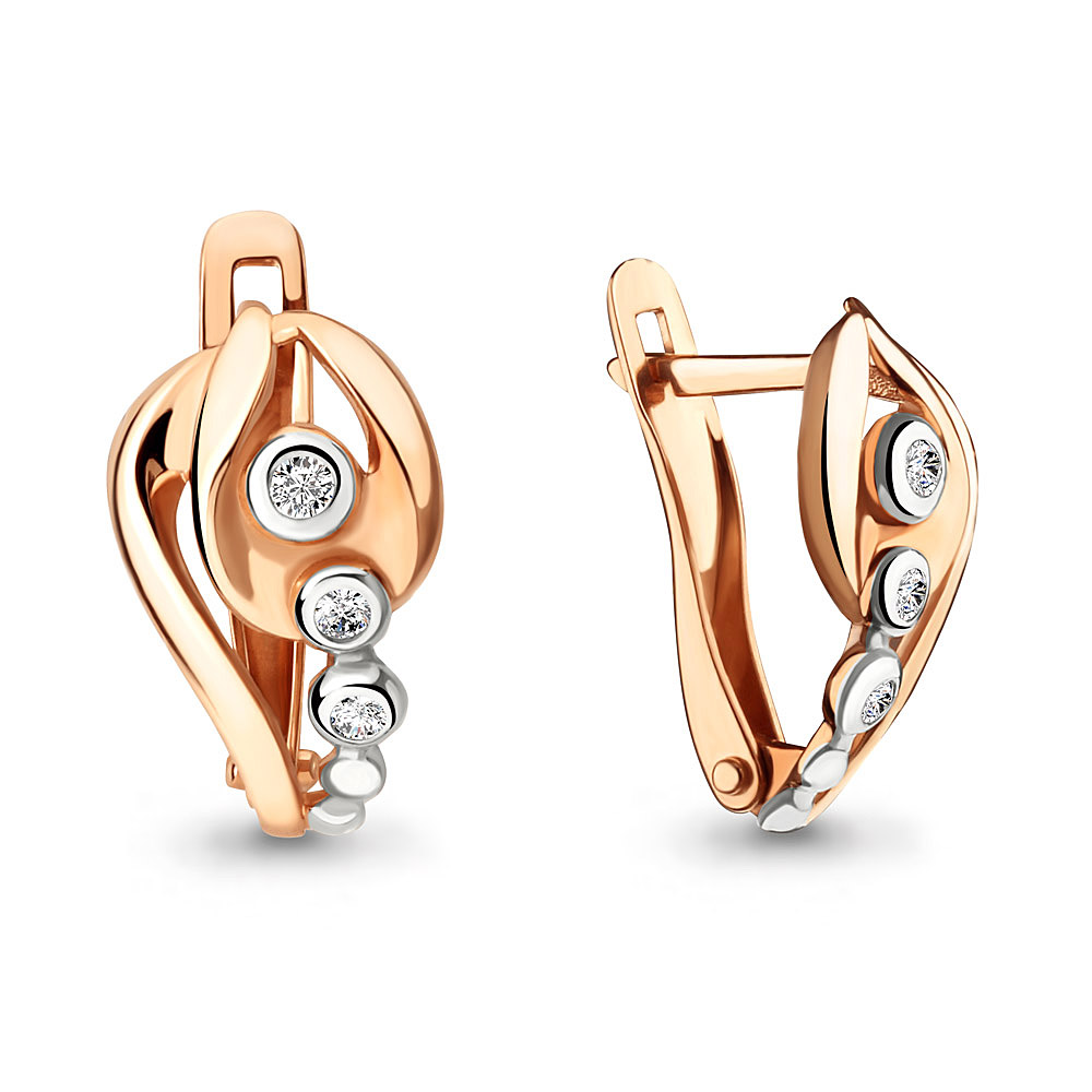 Серьги Аквамарин - Золото 585, Фианит (арт. 46145.1)