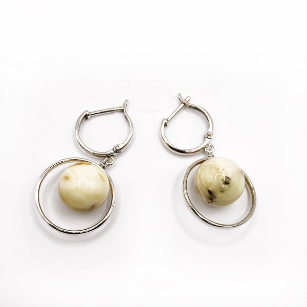 Серьги Максипром - Серебро 925, Янтарь (арт. 220 2971 505)