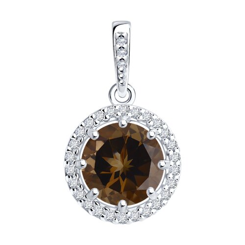 Подвеска Diamant - Серебро 925, Раухтопаз, Фианит (арт. 94-330-02052-4)