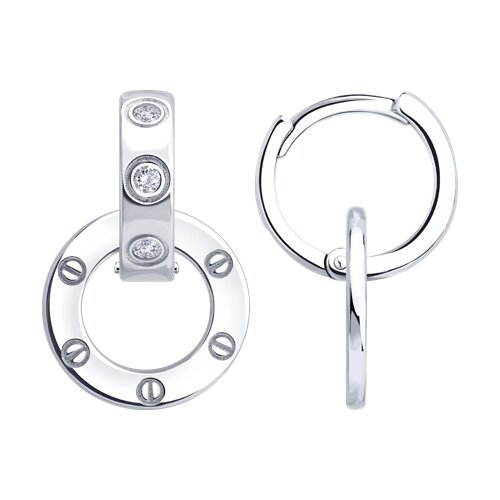 Серьги SOKOLOV - Серебро 925, Фианит (арт. 94027215)