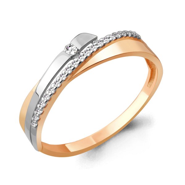 Кольцо Аквамарин - Золото 375, Фианит (арт. 64373А.8)