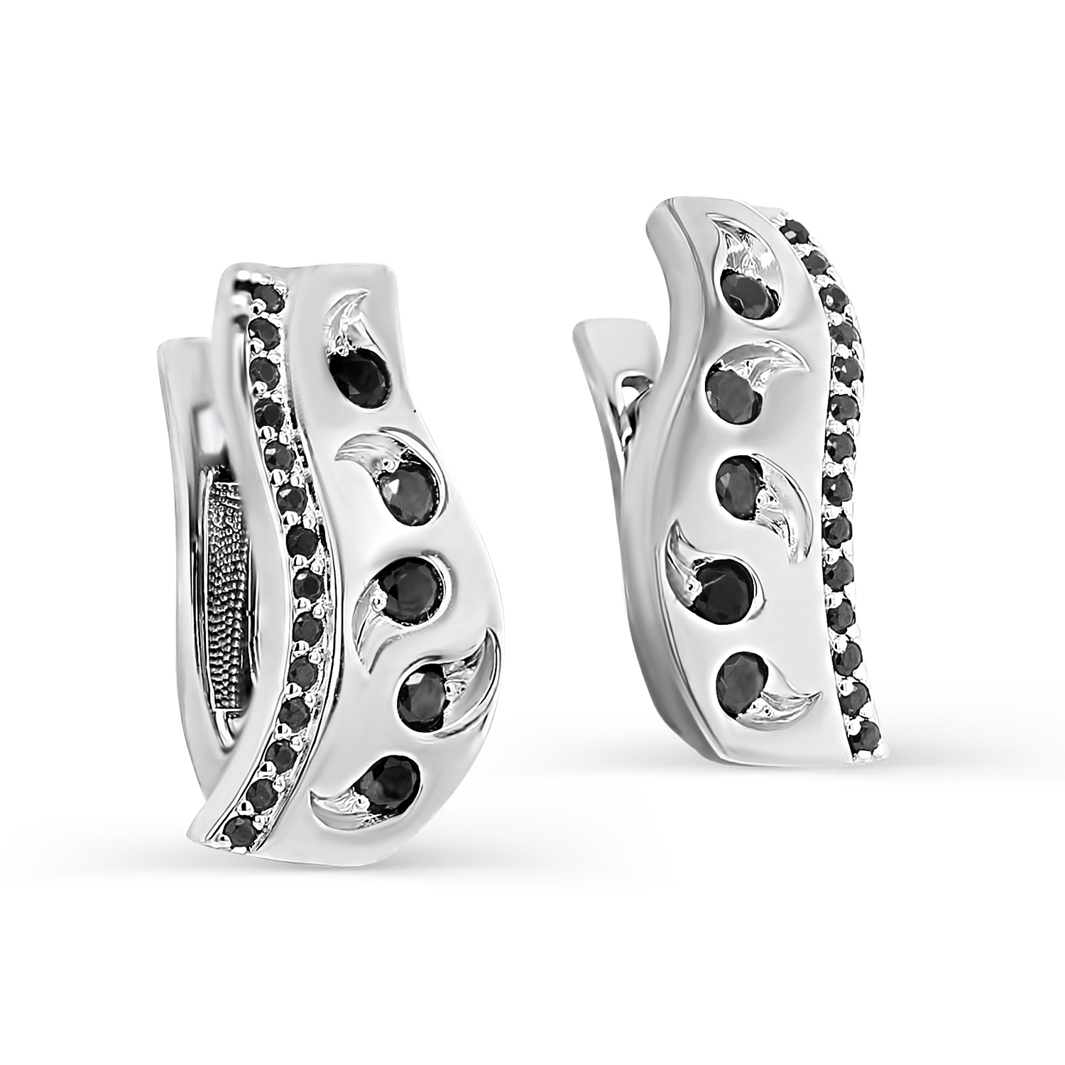 Серьги Кабаровских - Серебро 925, Фианит (арт. 12-517-41000)