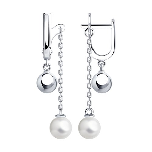 Серьги SOKOLOV - Серебро 925, Жемчуг имитация (арт. 94024773)