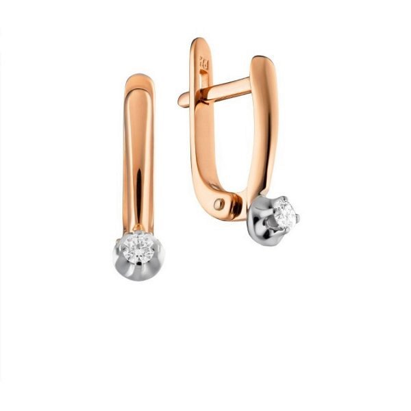 Серьги РИНГО - Золото 585, Бриллиант (арт. Зс-2675)