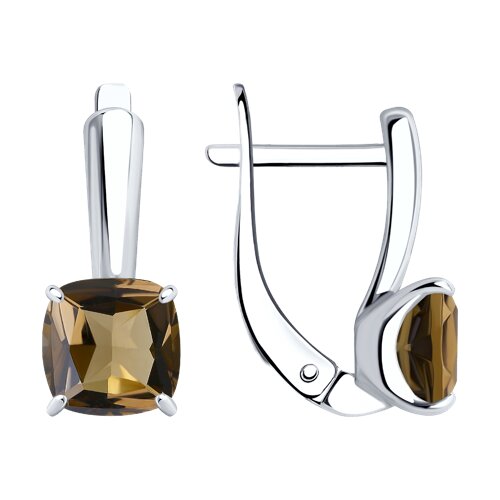 Серьги SOKOLOV - Серебро 925, Раухтопаз (арт. 92021400)
