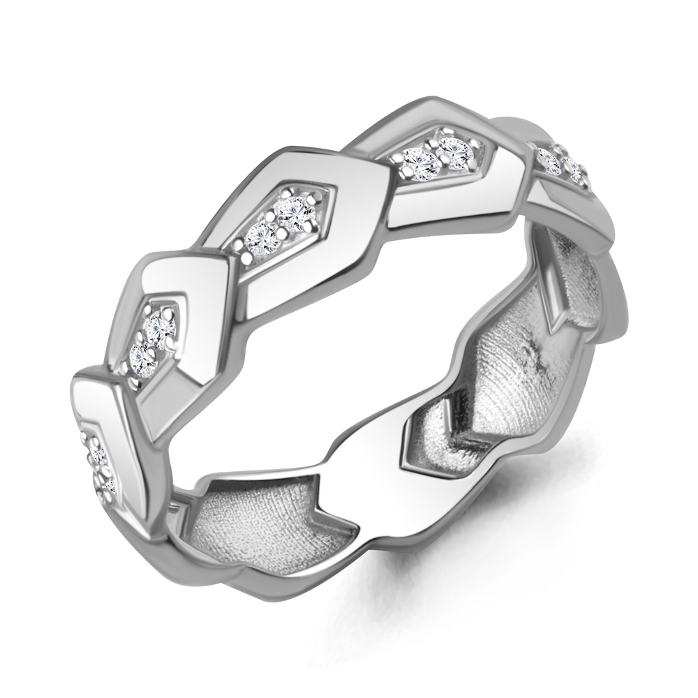 Кольцо Аквамарин - Серебро 925, Фианит (арт. 600876А.5)