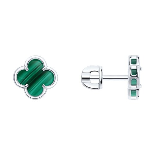 Серьги SOKOLOV - Серебро 925, Малахит (арт. 83020441)