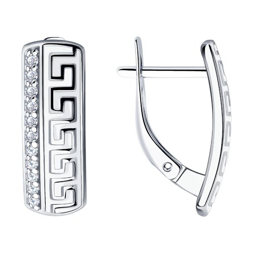 Серьги SOKOLOV - Серебро 925, Фианит, Эмаль (арт. 94021532)