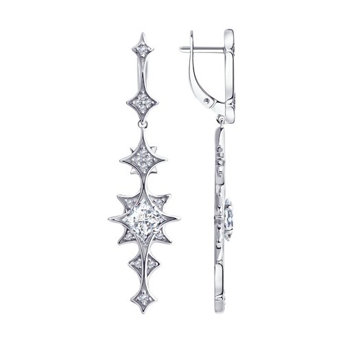 Серьги SOKOLOV - Серебро 925, Фианит (арт. 94023805)