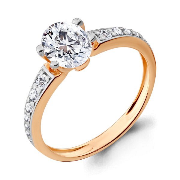 Кольцо Аквамарин - Серебро 925, Фианит (арт. 68349А.6)