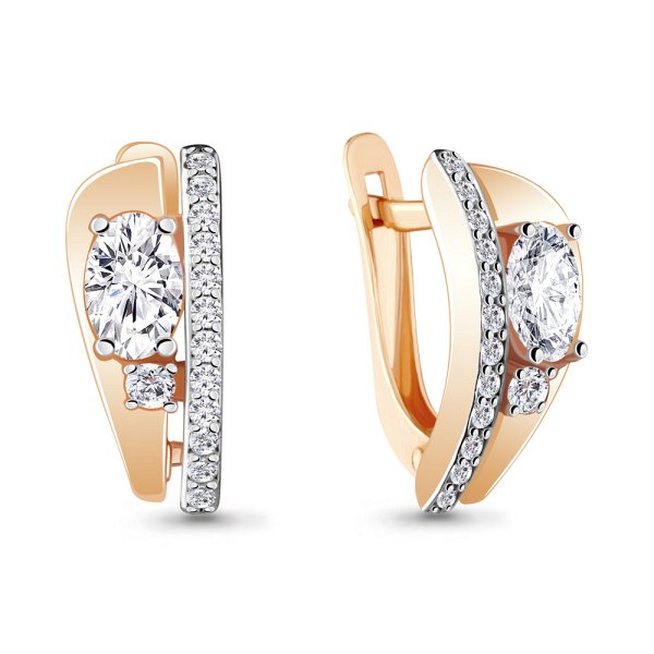 Серьги Аквамарин - Серебро 925, Фианит (арт. 48797А.6)