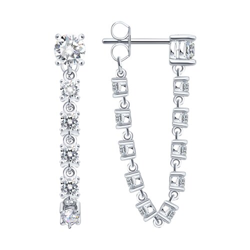 Серьги SOKOLOV - Серебро 925, Фианит (арт. 94027665-91)