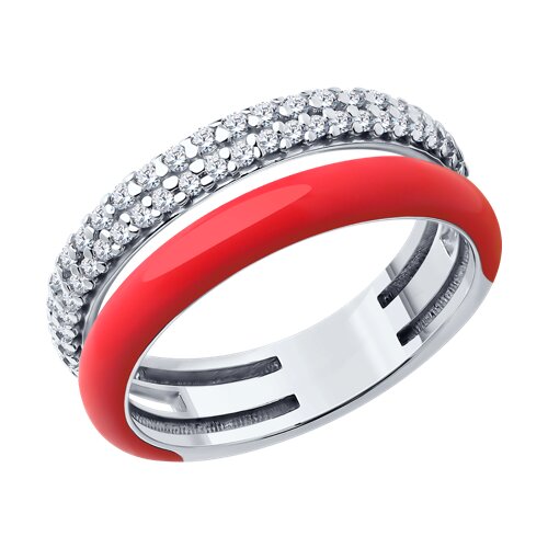 Кольцо Diamant - Серебро 925, Фианит, Эмаль (арт. 94-110-01893-2)