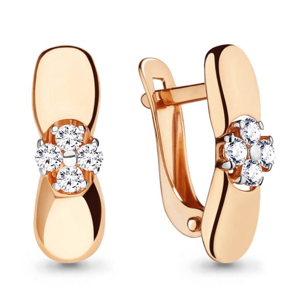 Серьги Аквамарин - Золото 375, Фианит (арт. 46123.8)