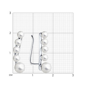 Серьги SOKOLOV - Серебро 925, Жемчуг имитация (арт. 94026789)