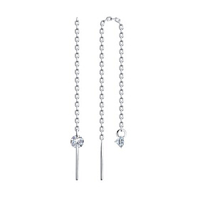 Серьги SOKOLOV - Серебро 925, Фианит (арт. 94025760)