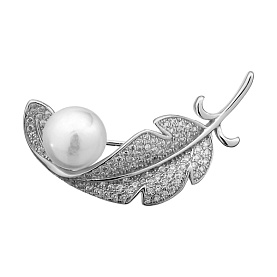 Брошь Мастер Клио - Серебро 925, Жемчуг культивированный, Фианит (арт. 24В127190)