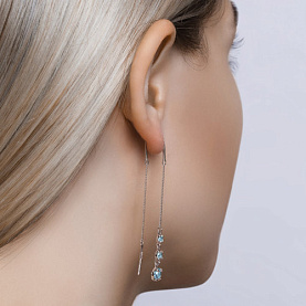 Серьги SOKOLOV - Серебро 925, Топаз (арт. 92022165)