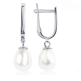 Серьги Platinum Lab. - Платина 950, Жемчуг культивированный (арт. ПС-214-01)
