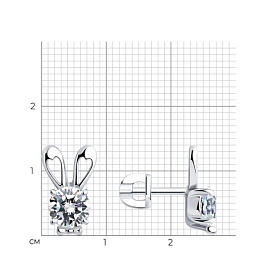 Серьги SOKOLOV - Серебро 925, Фианит (арт. 94025919)