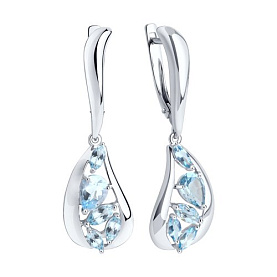 Серьги SOKOLOV - Серебро 925, Топаз (арт. 92022334)