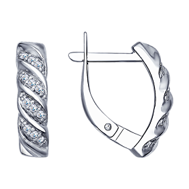 Серьги SOKOLOV - Серебро 925, Фианит (арт. 94022464)