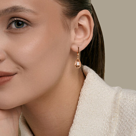 Серьги Diamant - Золото 585, Фианит (арт. 51-121-01550-1)