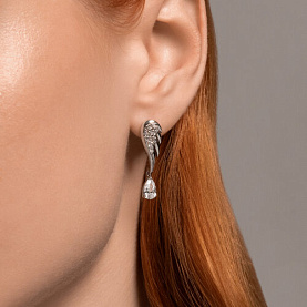 Серьги SOKOLOV - Серебро 925, Фианит (арт. 94026613)