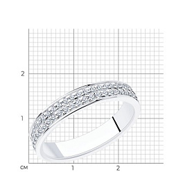 Кольцо SOKOLOV - Серебро 925, Фианит (арт. 94012529)