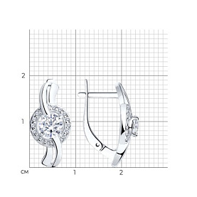 Серьги Diamant - Серебро 925, Фианит (арт. 94-120-00023-1)