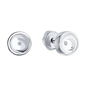 Серьги SOKOLOV - Серебро 925, Бриллиант (арт. 87020067)