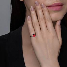 Кольцо Diamant - Серебро 925, Эмаль (арт. 94-110-02166-1)