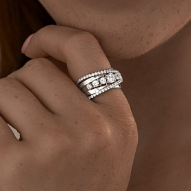 Кольцо SOKOLOV - Серебро 925, Фианит (арт. 94011962)