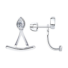 Серьги SOKOLOV - Серебро 925, Фианит (арт. 94025123)