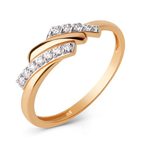 Кольцо ЮФ Династия - Золото 375, Фианит (арт. 025631-5102)