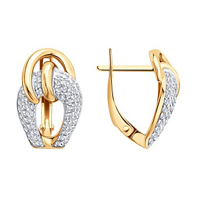 Серьги SOKOLOV - Золото 585, Фианит (арт. 0200996)